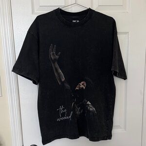 The Weeknd - Large Heather Black Graphic T-Shirt - After Hours Til Dawn Tour
